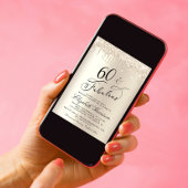 60 Fabulous Gold Glitter Birthday Party Kaart