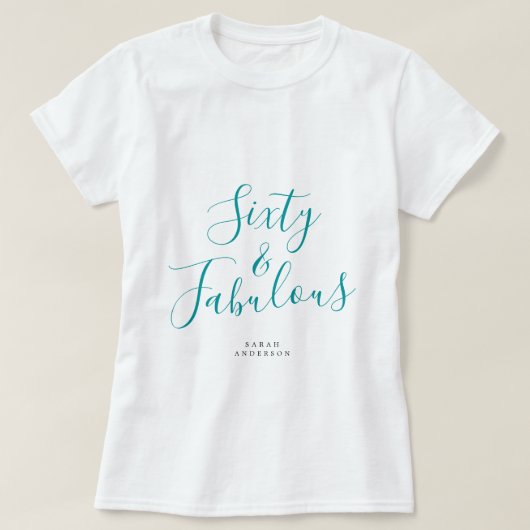 60 Fabulous Groene Aangepaste Naam 60e Verjaardags T-shirt (Design voorkant)