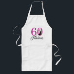 60 Fabulous Pink Glitter 60th Birthday Party Gift Lang Schort<br><div class="desc">Viel je 60 in stijl met dit elegante 60ste verjaardagscadeaupron. De woorden 60 en fabelachtig in heet roze glitter en zwart worden geplaatst met moderne typografie. Perfect geschenk voor het 60ste verjaardagsfeest voor de geweldige 60-jarige. Neem contact met ons op via onze winkel als je hulp of overeenkomende producten nodig...</div>