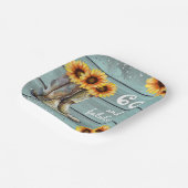 60 Fabulous Rustieke Land Zonnebloem Laarzen Custo Papieren Bordje (Gebogen)