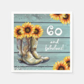 60 Fabulous Rustieke Land Zonnebloem Laarzen Custo Servet (Voorkant)