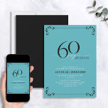 60 & Fabulous Turquoise Black & White Birthday Kaart<br><div class="desc">Het is je speciale 60ste verjaardag, en het is tijd om te vieren! Wil je de beste baard in de stad gooien? Zorg ervoor het met het hoogste van stijl met deze 60 & Fabulous Turquoise Black & White Calligraphy Birthday Invitation begint. Het zal zeker de toon zetten voor een...</div>