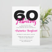 60 & Fabulous Vet 60ste Verjaardag Kaart (Staand voorkant)