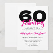 60 & Fabulous Vet 60ste Verjaardag Kaart (Voorkant / Achterkant)
