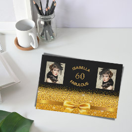 60 Fantastische 60e verjaardagsfeestje Zwart Foto Gastenboek