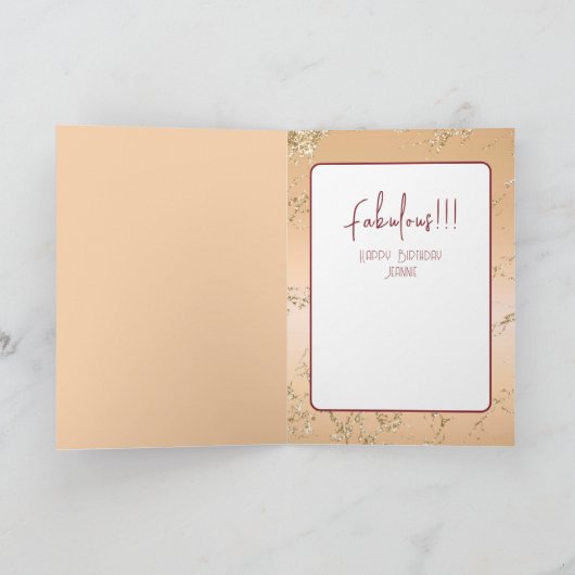 60 Fantastische Glam Cartoon Rode Wijn 60e Verjaar Kaart (Binnen)