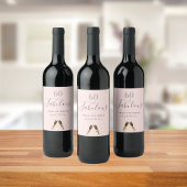 60 fantastische verjaardagsfeest roos goudbruin ro wijn etiket