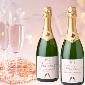 60 fantastische verjaardagsfeestje roos goudroze sparkling wijnetiket