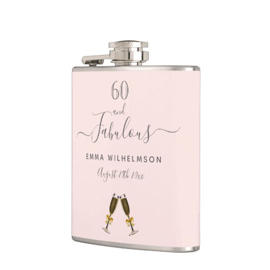 60 fantastische verjaardagsfoto roos gouden blozen heupfles (Links)