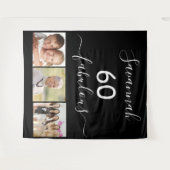 60 fantastische zwarte fotoverjaardagsfeestje wandkleed (Voorkant (horizontaal))