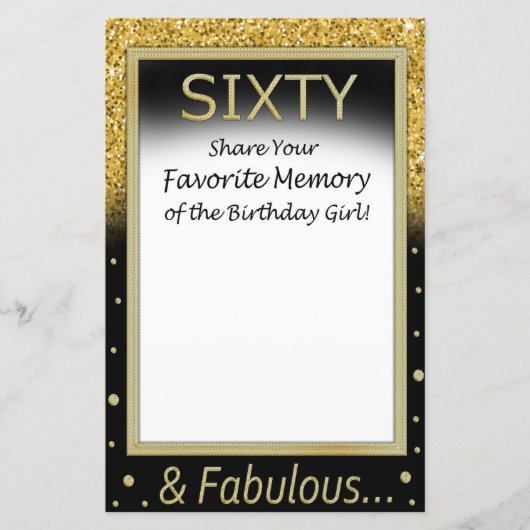 60 favoriete herinnering van het meisje van de geb (Voorkant)