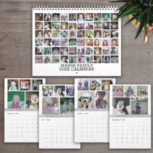60 foto aangepaste moderne familie collage - 2024 kalender