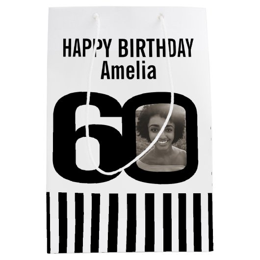 60 foto cadeautas voor zwarte en witte verjaardags (Voorkant)