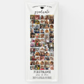 60 Foto Collage Afstuderen Modern Minimaal Wit Spandoek (Verticaal)