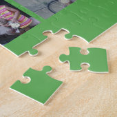 60 Foto Collage Raster - Script Tekst - groen Legpuzzel (Zijkant)