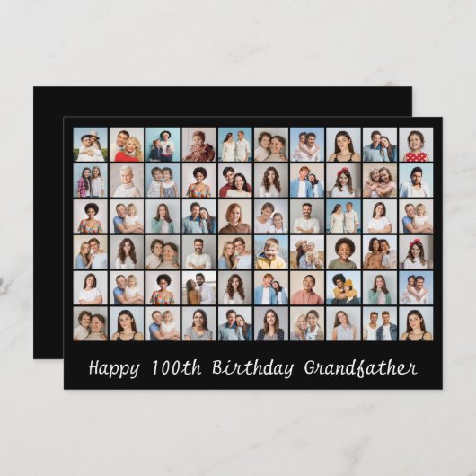 60 Foto Collage Voeg een willekeurige naam en oude (Voorkant / Achterkant)