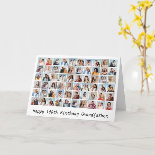 60 Foto Collage Voeg een willekeurige naam en oude Kaart (Gele Bloem)