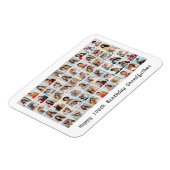 60 Foto Collage Voeg elke naam en leeftijd toe Magneet (Linkerzijde)