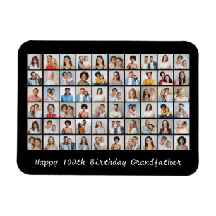 60 Foto Collage Voeg elke naam en leeftijd toe Magneet