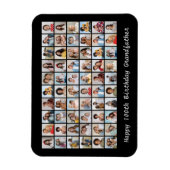 60 Foto Collage Voeg elke naam en leeftijd toe Magneet (Verticaal)