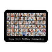 60 Foto Collage Voeg elke naam en leeftijd toe Magneet (Horizontaal)