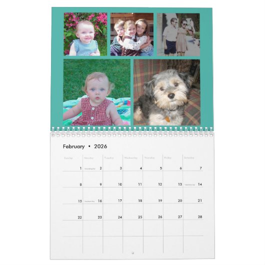 60 Foto Custom Modern Family Green Blauwgroen 2023 Kalender (Feb 2026)