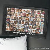 60 Fotocollage Raster - Script Text - zwart Kussensloop