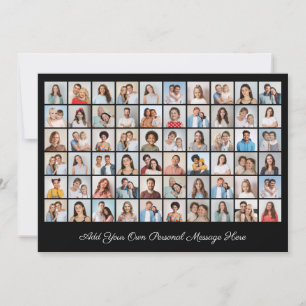 60 Fotocollage Voeg uw bewerkbare kleur op de groe Kaart