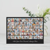 60 Fotocollage Voeg uw bewerkbare kleur op de groe Kaart (Staand voorkant)