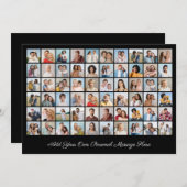 60 Fotocollage Voeg uw bewerkbare kleur op de groe Kaart (Voorkant / Achterkant)