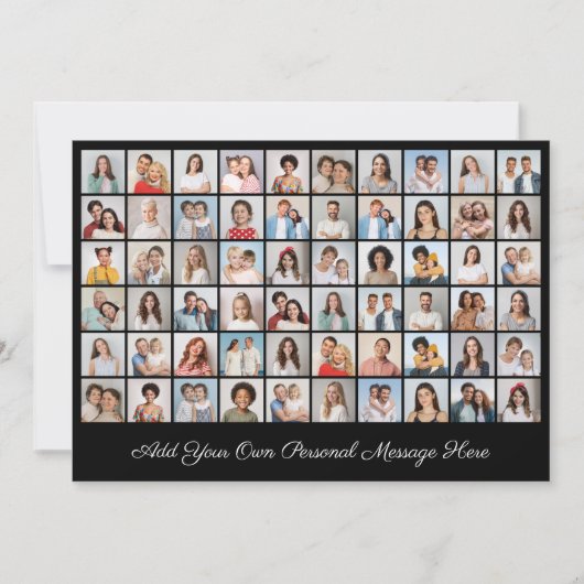 60 Fotocollage Voeg uw eigen groet toe Kaart (Voorkant)