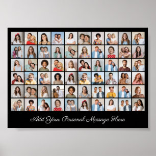 60 Fotocollage Voeg uw eigen groet toe Poster