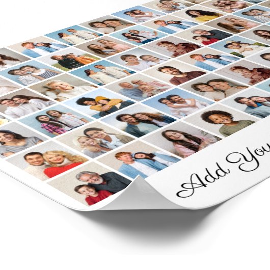 60 Fotocollage Voeg uw eigen groet toe Poster (Hoek)