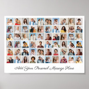 60 Fotocollage Voeg uw eigen groet toe Poster