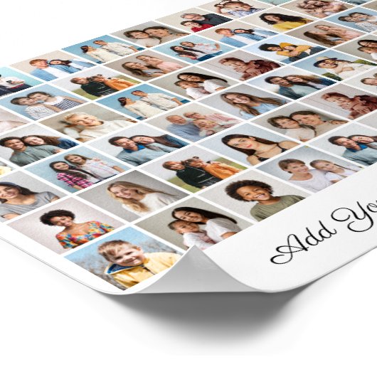 60 Fotocollage Voeg uw eigen groet toe Poster (Hoek)