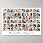 60 Fotocollage Voeg uw eigen groet toe Poster (Voorkant)