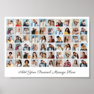 60 Fotocollage Voeg uw eigen groet toe Poster