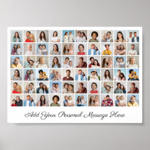 60 Fotocollage Voeg uw eigen groet toe Poster