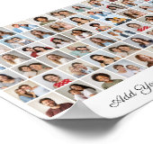 60 Fotocollage Voeg uw eigen groet toe Poster (Hoek)