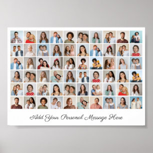 60 Fotocollage Voeg uw eigen groet toe Poster