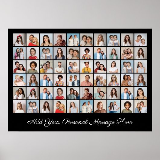 60 Fotocollage Voeg uw eigen Poster voor groet toe (Voorkant)