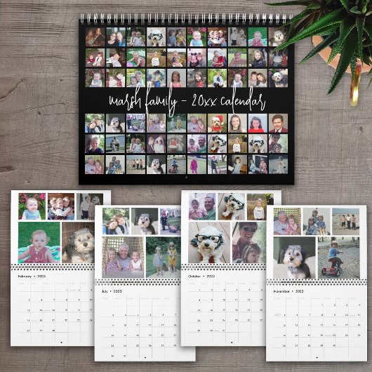60 foto's - Aangepaste moderne familietemplate - 2 Kalender