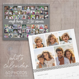 60 foto's - aangepaste moderne familietemplate gri kalender