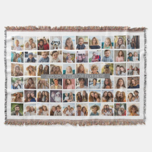 60 Fotosjabloon Collage - Kan Kleur Bewerken Deken