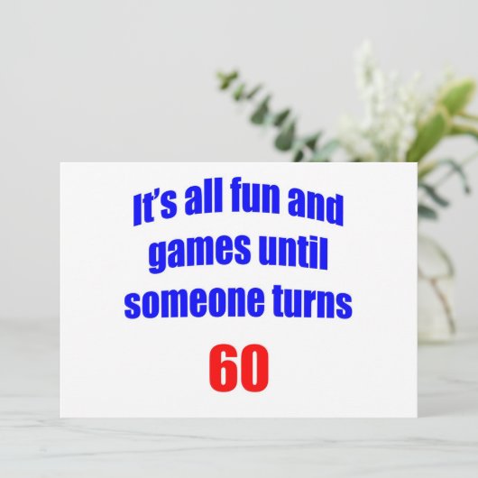 60 Fun en games Kaart (Staand voorkant)