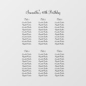 60 gasten bij 6 Tables Moderne Elegant Calligrafie Raamsticker (Vel)