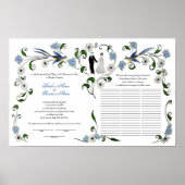 60 gasten Quaker Wedding in zomer - blauw, wit Poster (Voorkant)