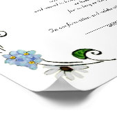 60 gasten Quaker Wedding in zomer - blauw, wit Poster (Hoek)