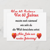 60. Geburtstag Spruch und Gratulation (Voorkant / Achterkant)