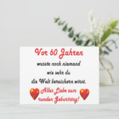 60. Geburtstag Spruch und Gratulation (Staand voorkant)